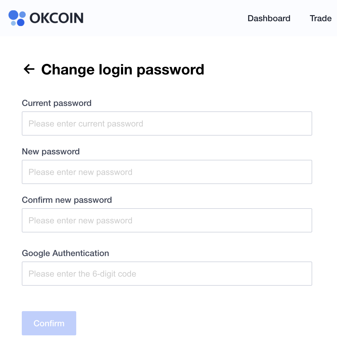 How do I change my login password? – Okcoin Help Center